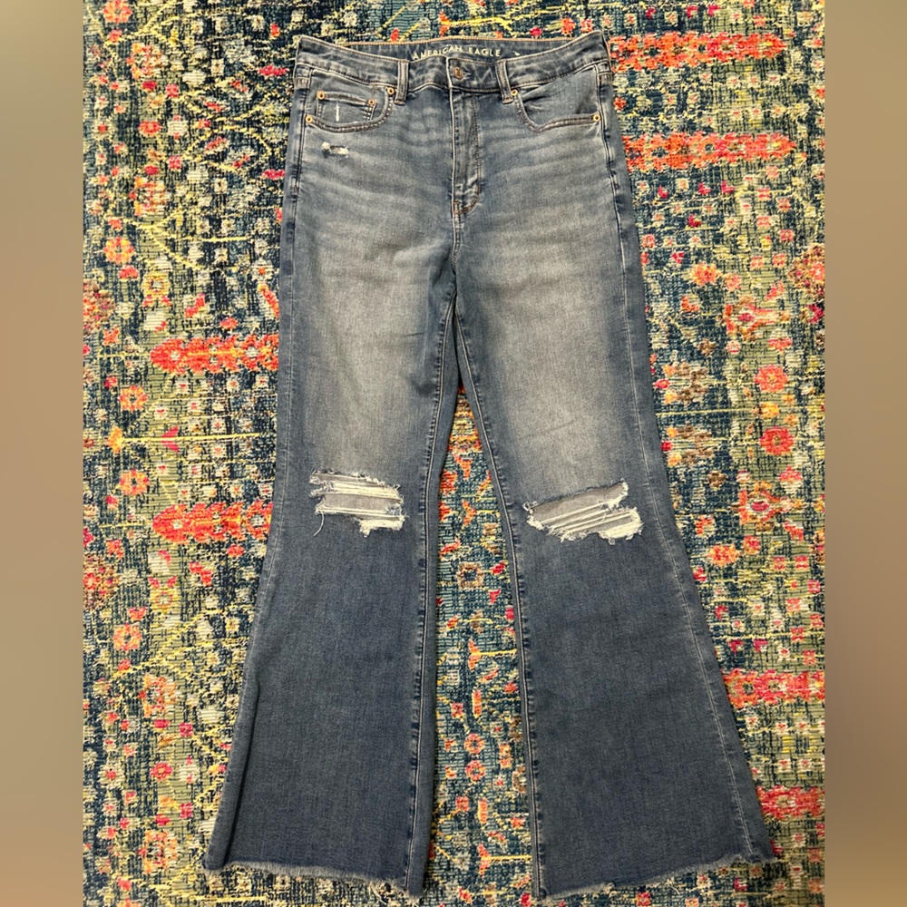 American Eagle Super High Rise flare